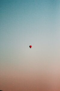 Red hot air balloon
