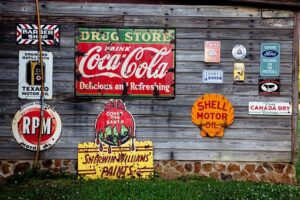 Old advertising signs