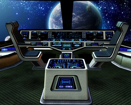 Space ship cockpit